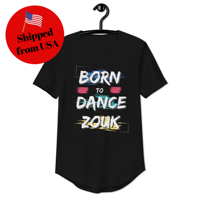 Born To Dance Zouk Men's Curved Hem Tee
