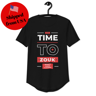 It's Time To Zouk Men's Curved Hem Tee