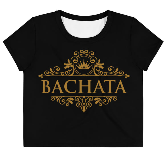 Bachata Gold Black Crop Tee