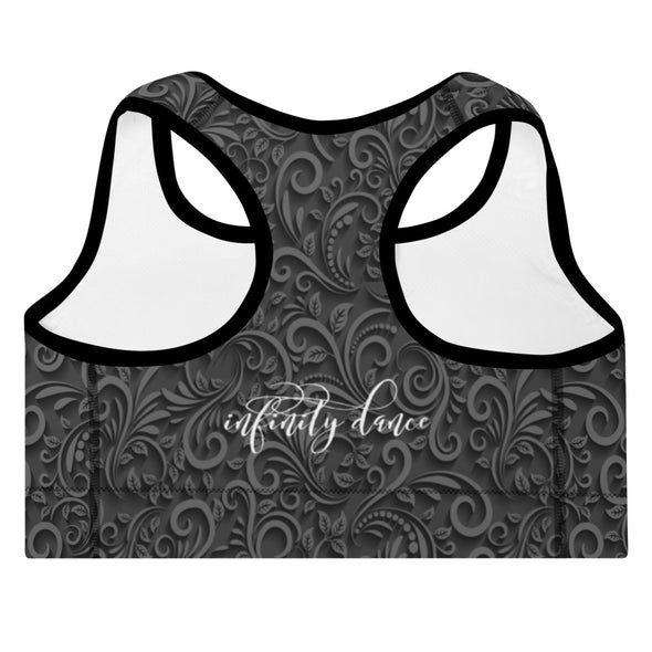 Black Beauty Padded Sports Bra-Sports Bras-Infinity Dance Clothing