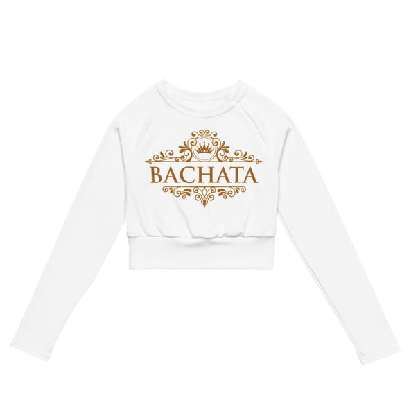 Bachata Gold Long-Sleeve Crop Top